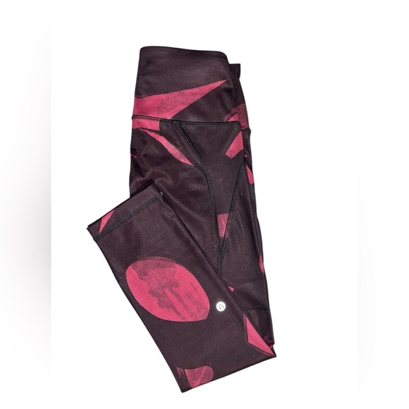 Lululemon All Sport Crop Leggings – Back Spin Stroke Purple – Size 4 (Rare) - Picture 1 of 3